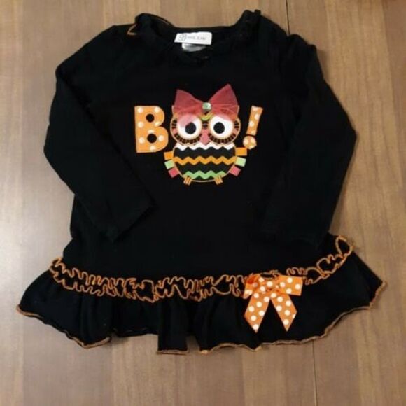 Bonnie Jean Girls Sz 4T Black Multicolor OWL Chevron - Picture 1 of 6